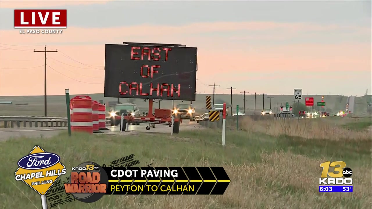 CDOT repaves US 24 between Peyton and Calhan