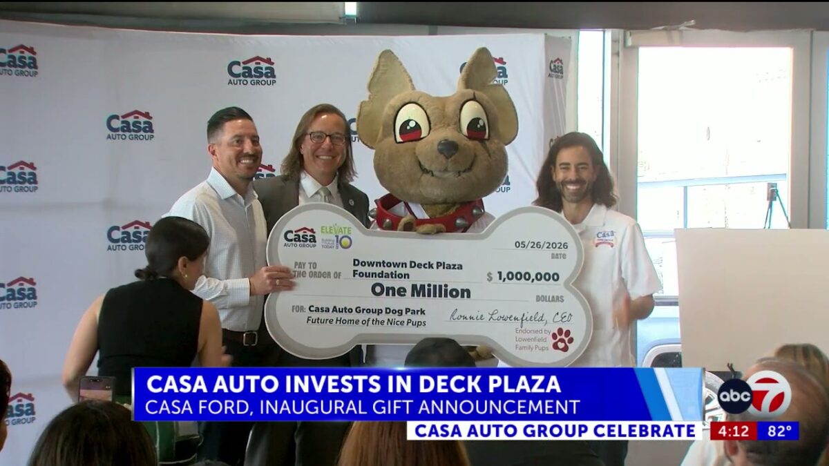 CASA Auto commits $1 million for future Deck Plaza dog park
