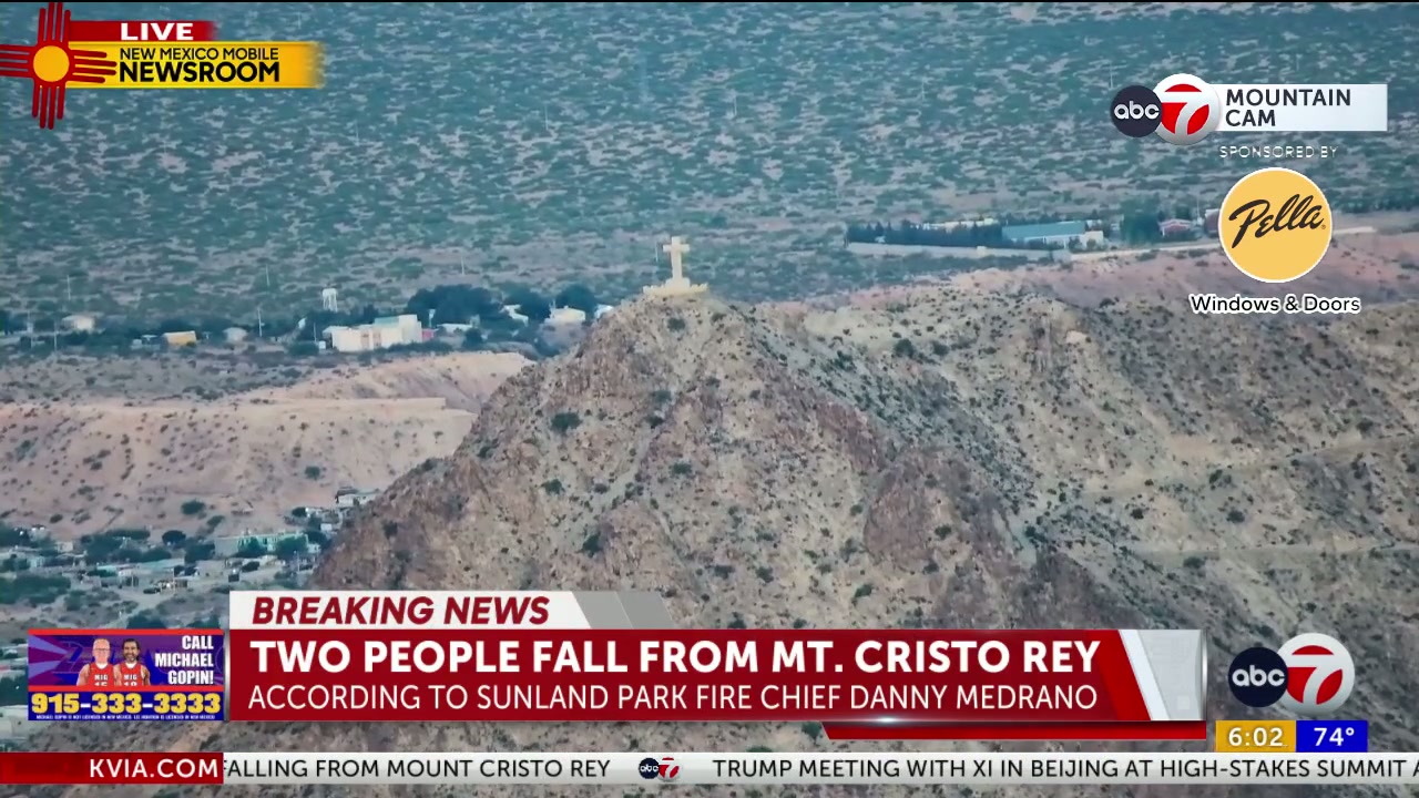 Two people injured after falling from Mount Cristo Rey