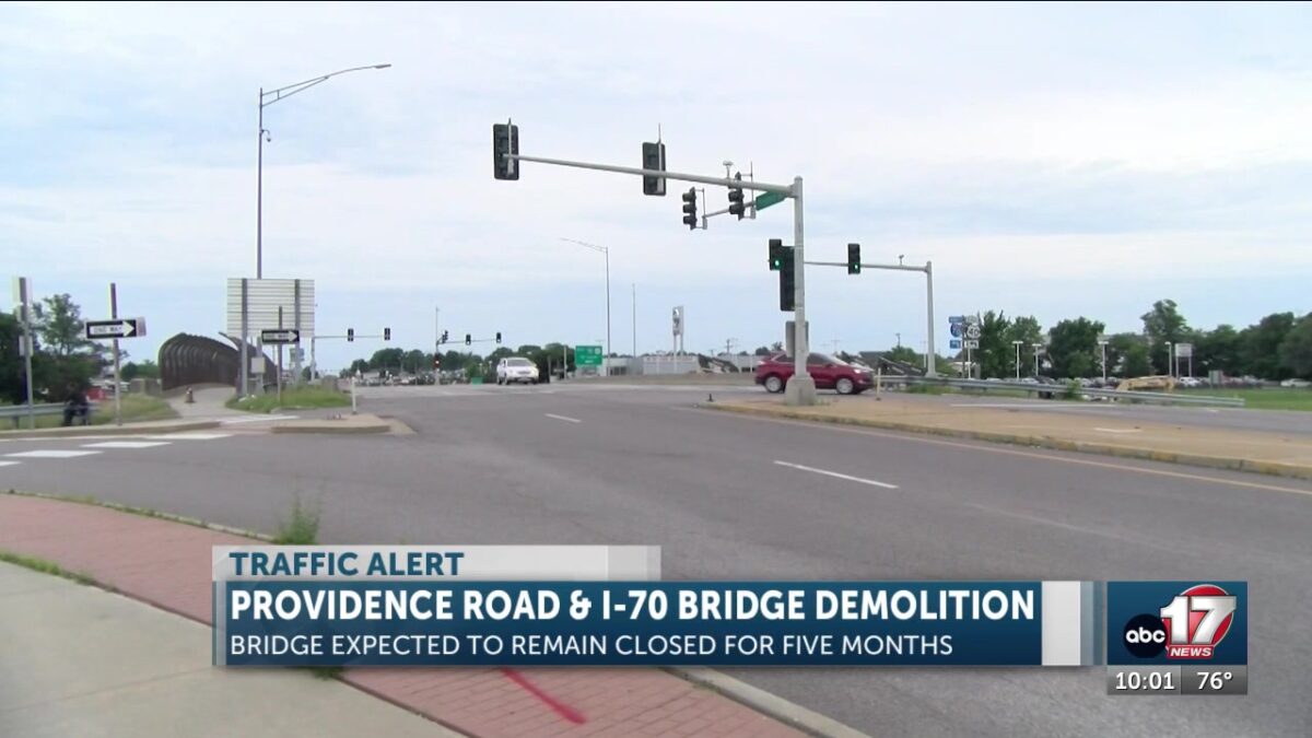 Providence Road Bridge demolition to bring major traffic impacts to I-70 this weekend
