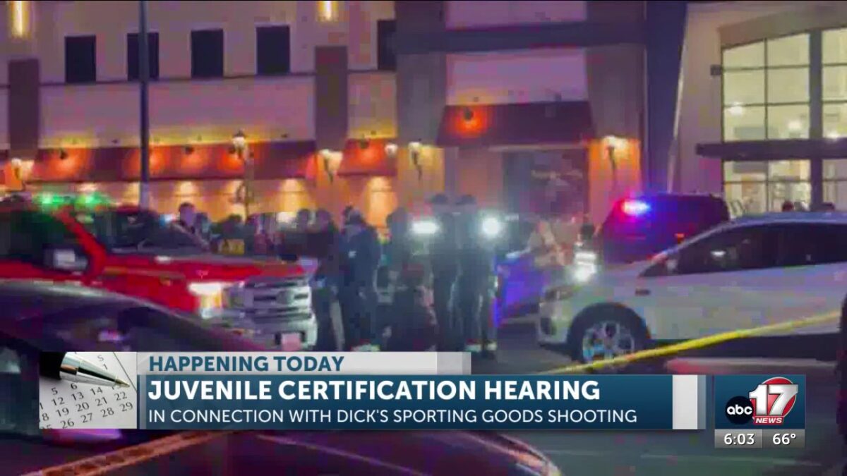 Juvenile faces adult certification hearing for Dick’s Sporting Goods shooting