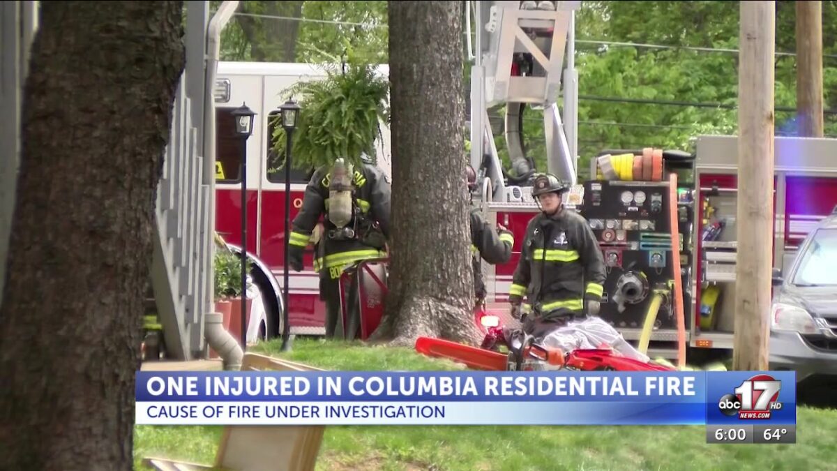 1 hurt in Columbia apartment fire