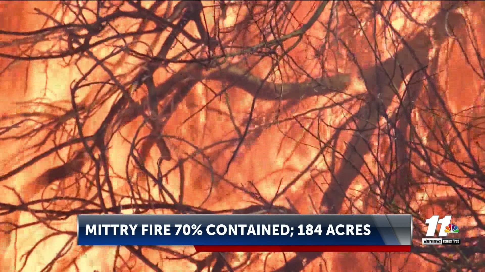 Mittry Fire burns 184 acres