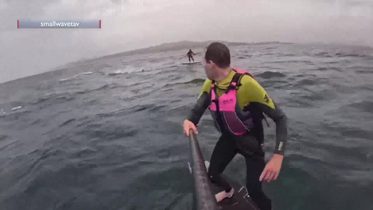 Video Captures Shark Chasing Foil Surfers Off Santa Barbara Coast