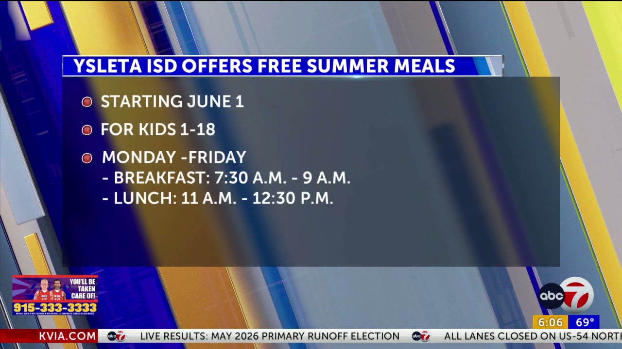 Ysleta ISD offers free summer meals