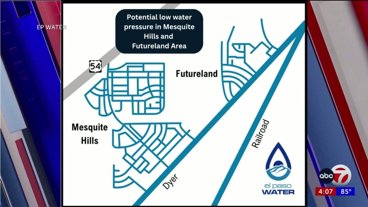 Utility work may reduce water pressure in Northeast El Paso: EPWater