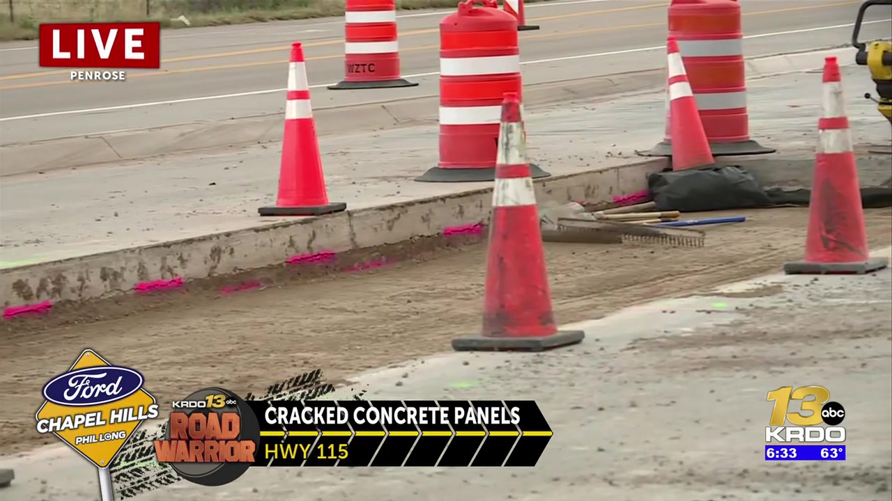 UPDATE: Surprising number of damaged concrete panels removed from Highway 115 in Penrose