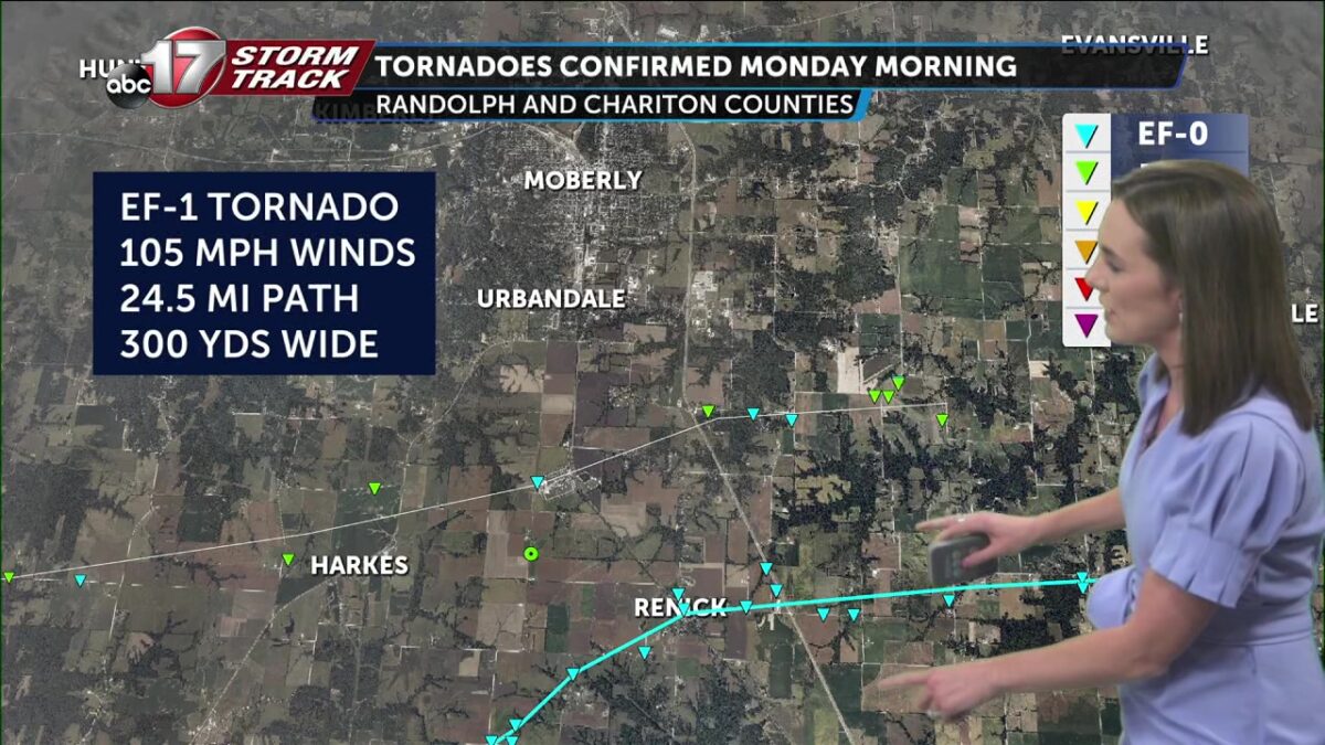 Two more tornadoes confirmed in Randolph and Chariton counties following Monday’s storms