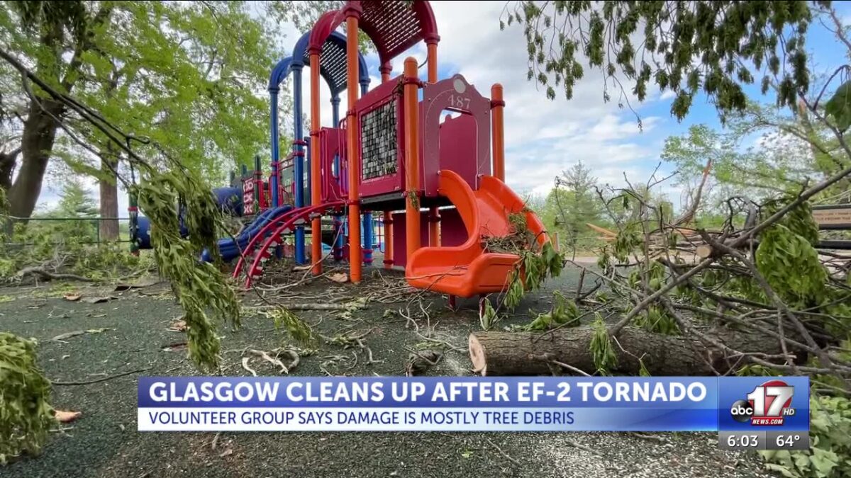 Clean up continues in Glasgow after EF-2 tornado