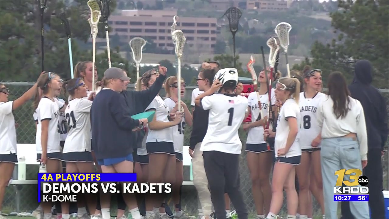 The Air Academy girls lacrosse team scores 22 goals in their playoff win