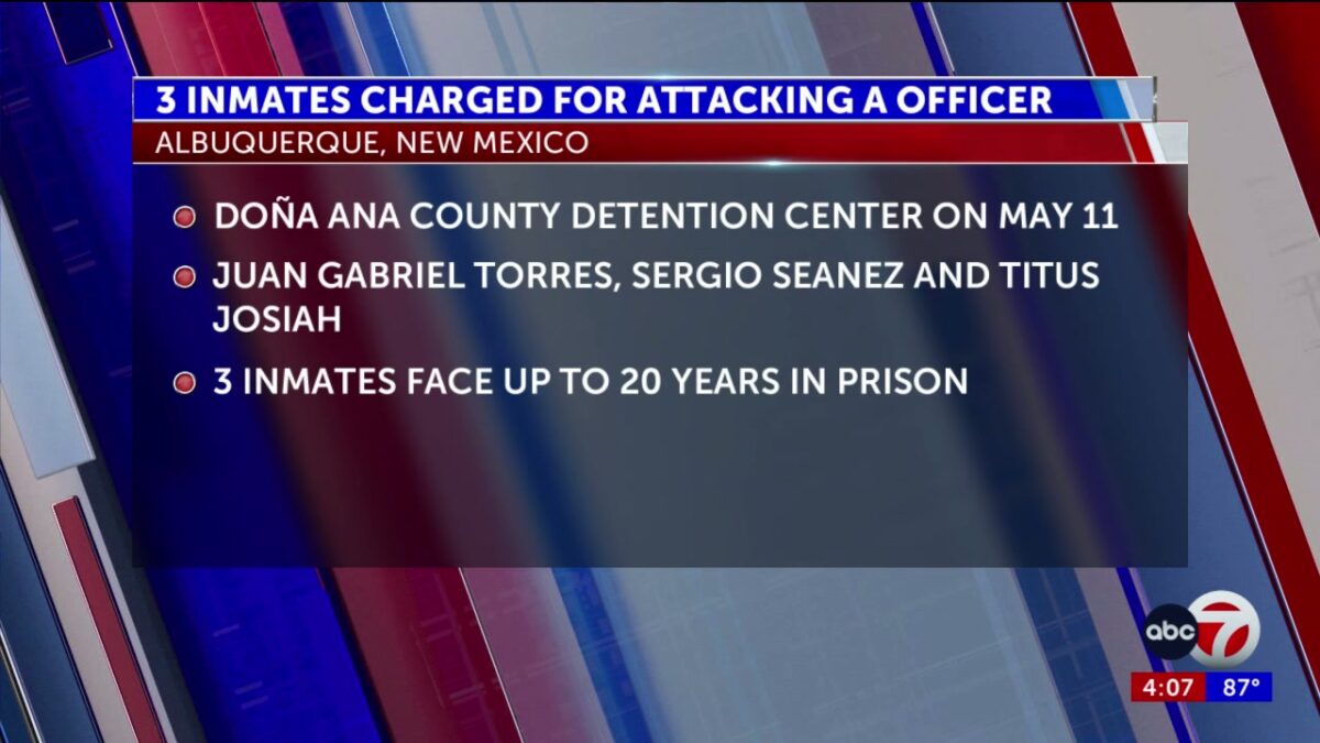 3 inmates charged for allegedly attacking