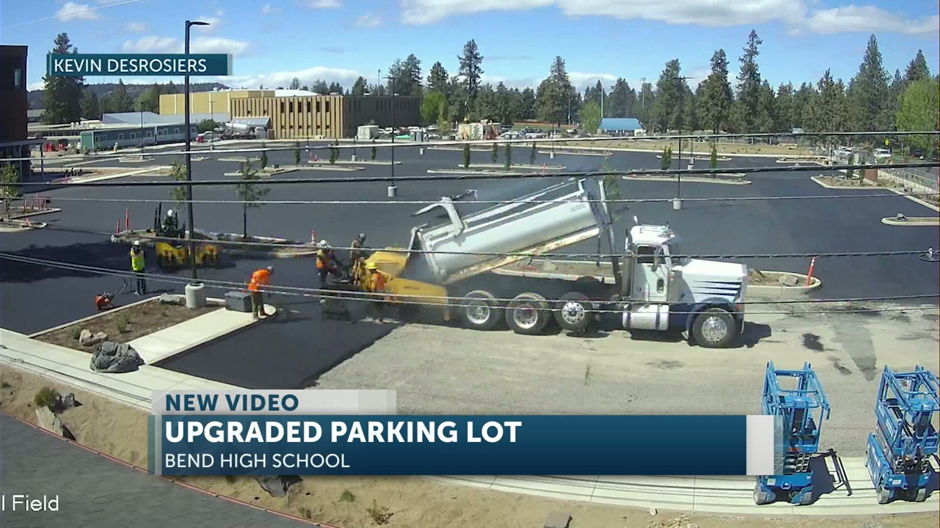 WATCH: Bend Senior High School completes new main parking lot