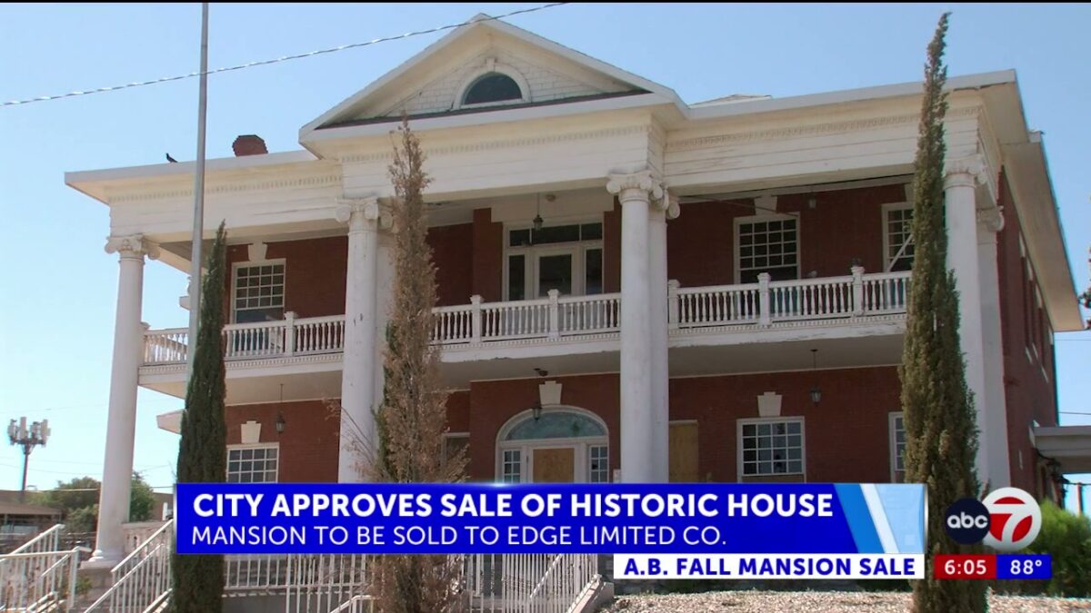 City of El Paso to sell historic A.B. Fall house