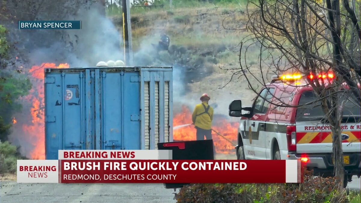 Failed power transformer along Highway 97 cause of Redmond vegetation fire
