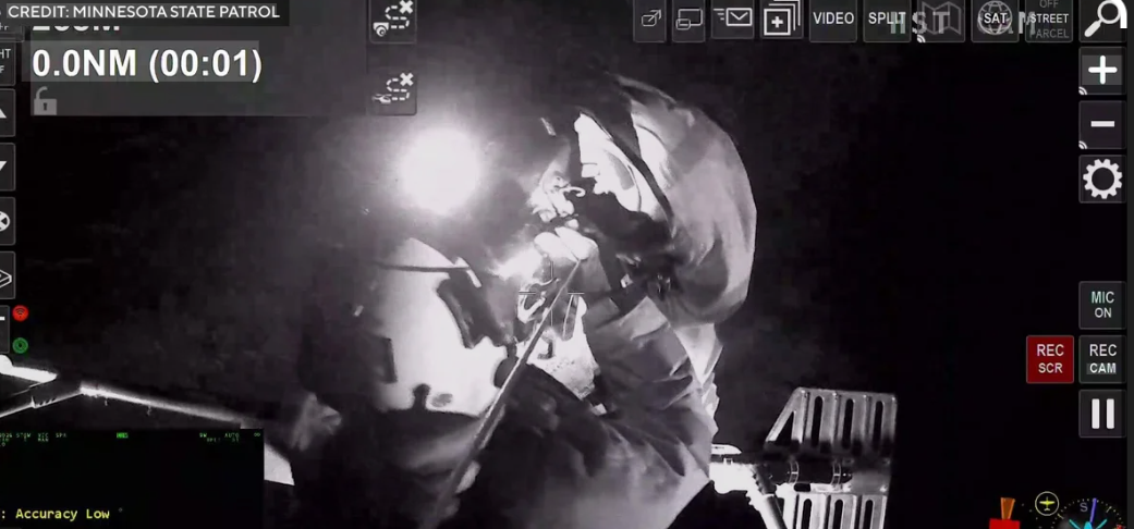 The Minnesota Air Rescue Team completed a nighttime hoist rescue for the first time.