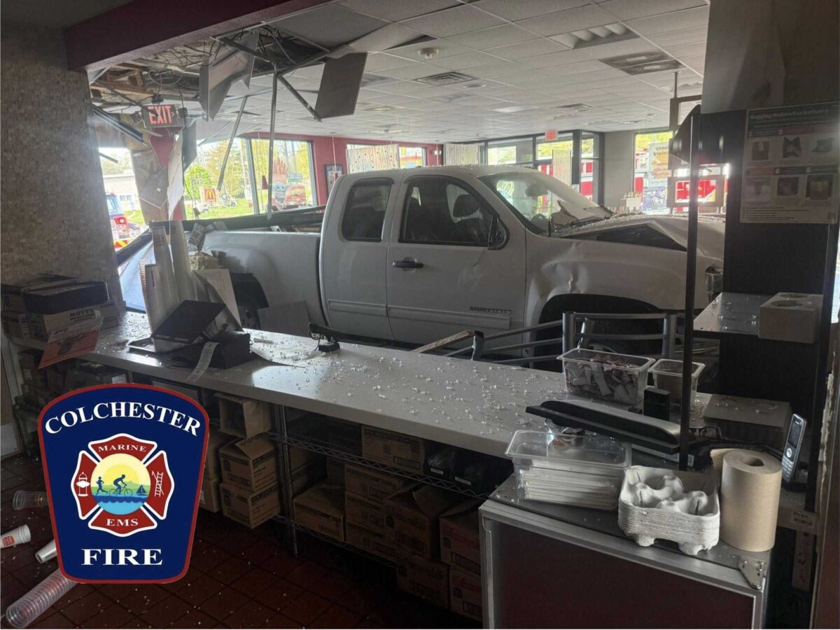 Truck inside Colchester Burger King