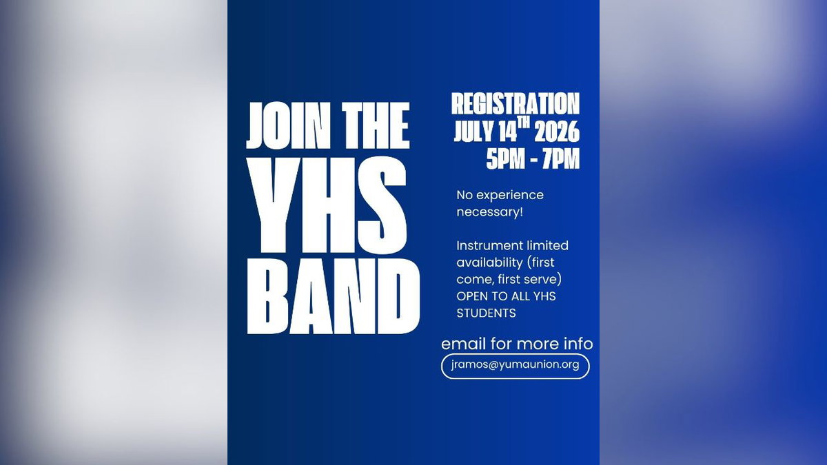 Yuma High School to hold band registration