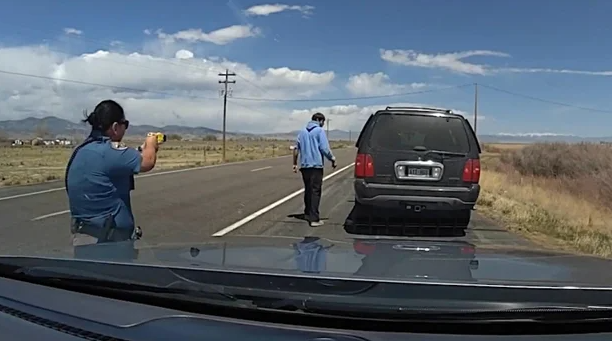 Garcia is seen on video using her Taser