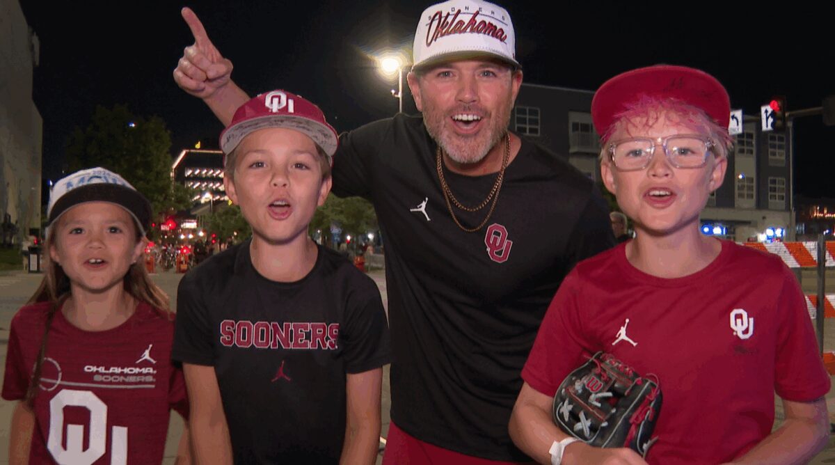 Oklahoma fans erupted at Charles Schwab Field as the Sooners recorded the final out of the 2026 Men's College World Series – defeating North Carolina 13-2.