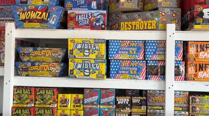 At a fireworks stand in Salt Lake City
