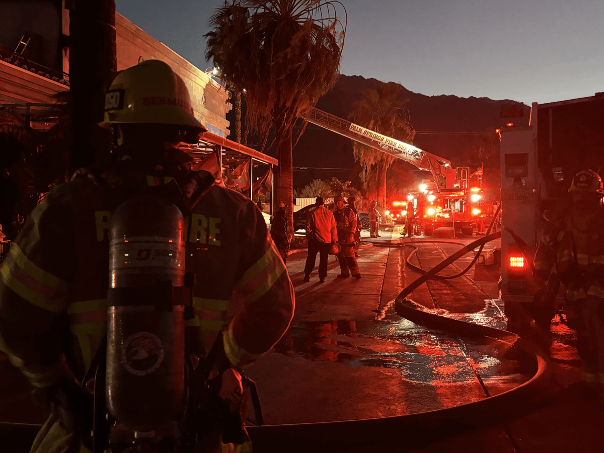 Fire at Palm Springs Cultural Center