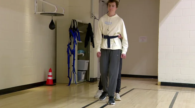 More than a year after a devastating hockey injury changed his life