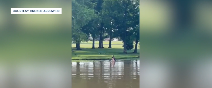 A Broken Arrow police officer is being called a hero after his quick response saved a young boy from drowning in a pond at Events Park.