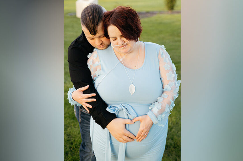 Jasen and Ambrosia Howell of Idaho Falls pose for a maternity photoshoot. Ambrosia is currently 26 weeks pregnant