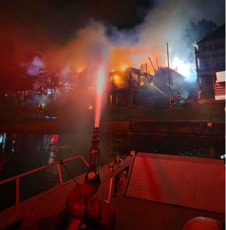 Firefighter treated for heat exhaustion after Lake of the Ozarks fire