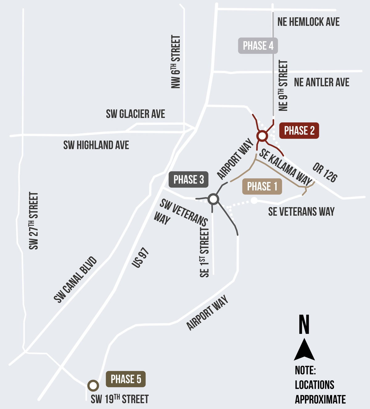 New roundabout and Airport Way extension open in Redmond on June 8