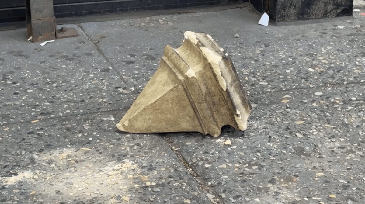 A teenager was hit by falling debris in Queens on May 30