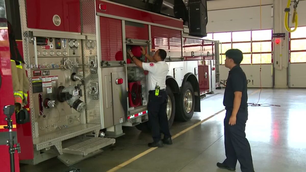 The truck parked inside Fire Station 7 in St. Paul was built just up the road in Wyoming