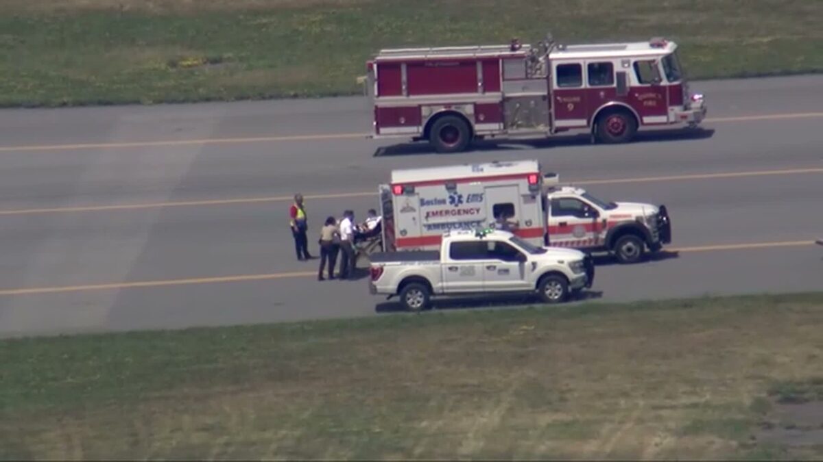 A plane landed safely at Boston Logan International Airport on Wednesday after its captain became incapacitated during the flight