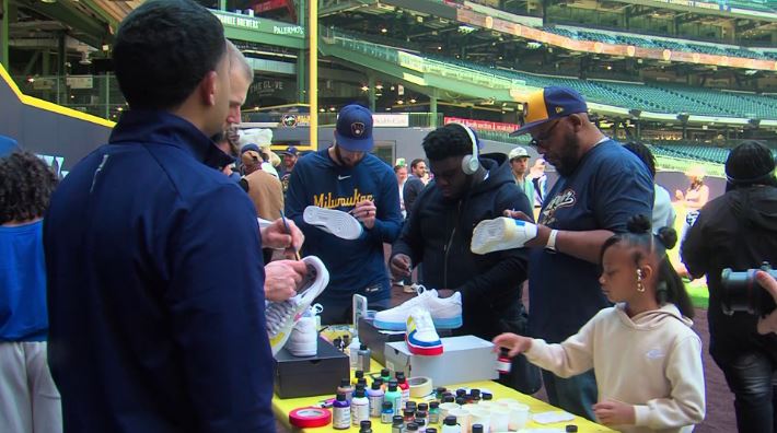 A group of young fans designed their own pair of kicks Tuesday