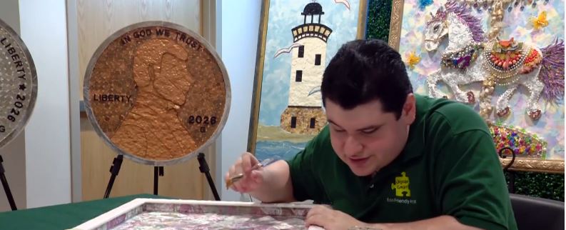The Fond du Lac artist calls himself the ‘Eco-Friendly Artist’ and takes vintage jewelry