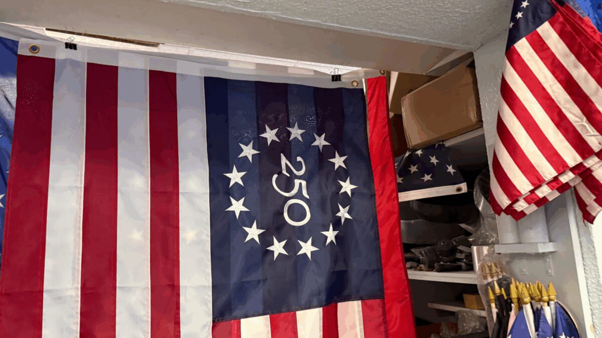 A local flag maker is selling special America 250 flags ahead of the milestone anniversary