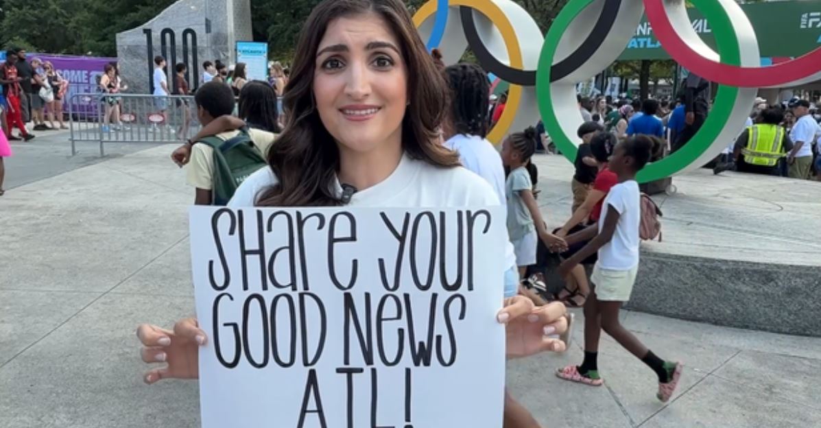 An Atlanta influencer is going viral by getting strangers to share their good news.