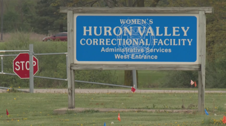 Sign at Women's Huron Valley Correctional Facility in Ypsilanti