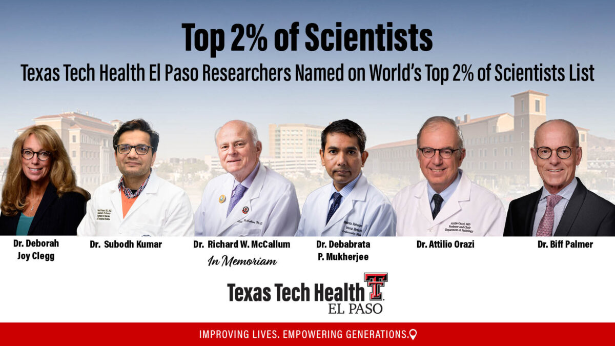 6 El Paso researchers rank among the world’s top 2% of scientists