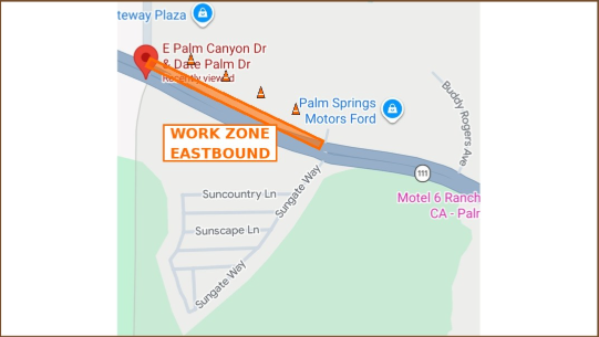 Cathedral City Announces Pavement Repair Work on East Palm Canyon Drive June 25