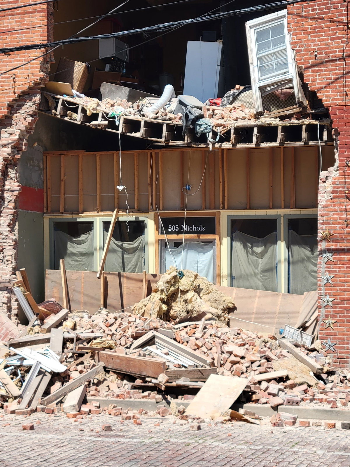 Nichols Street in Fulton reopens to limited traffic nearly a week after building collapse