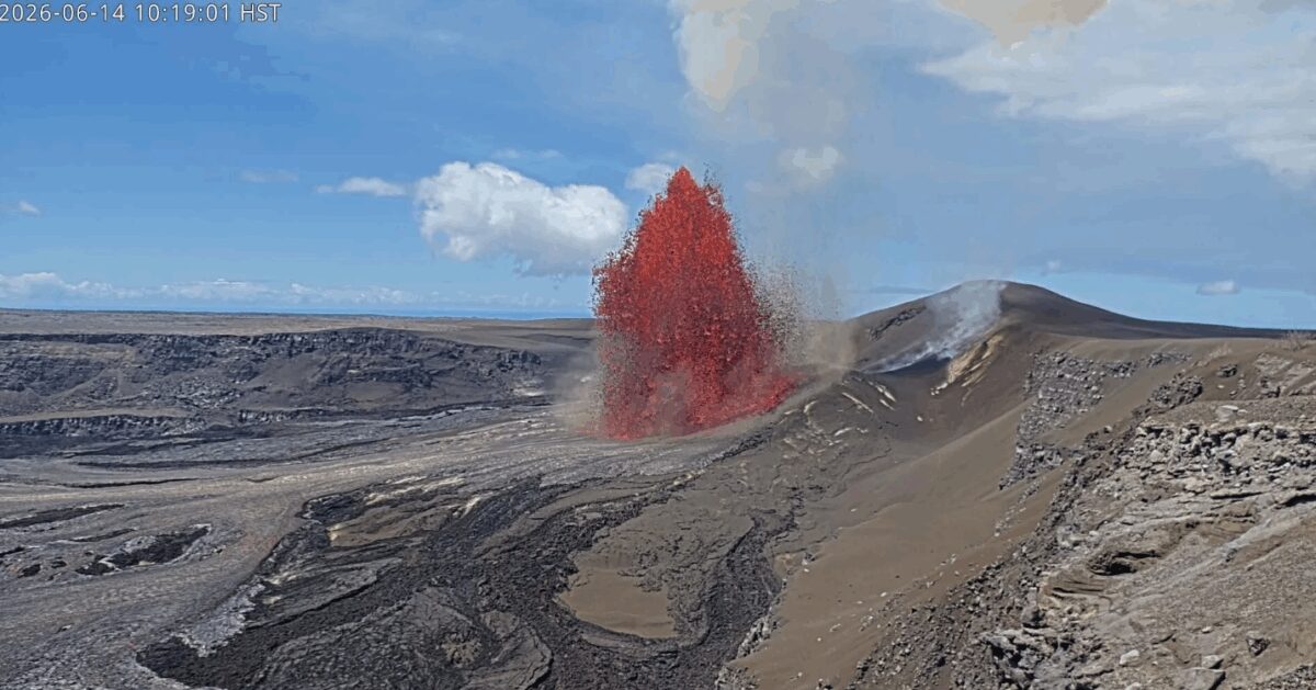 The 49th episode of the ongoing Halema’uma’u eruption began on Sunday morning