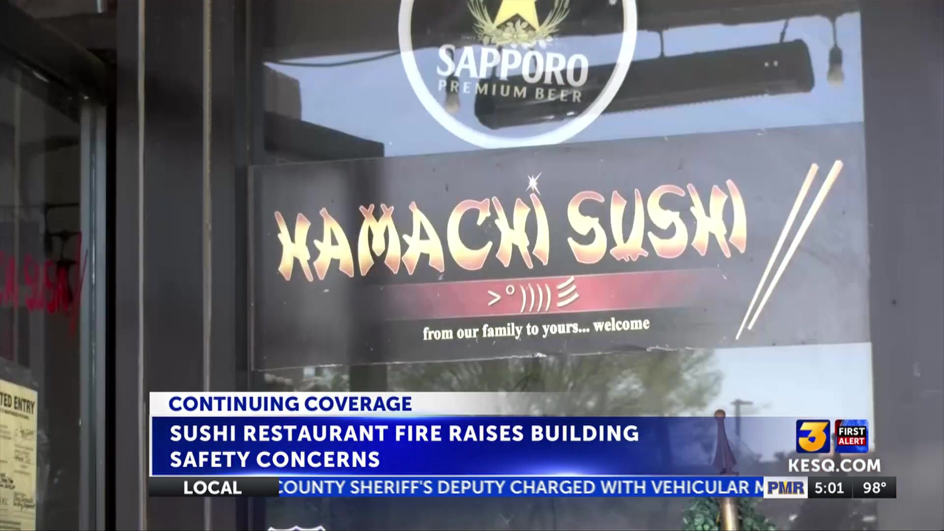 Sushi restaurant fire raises building safety concerns