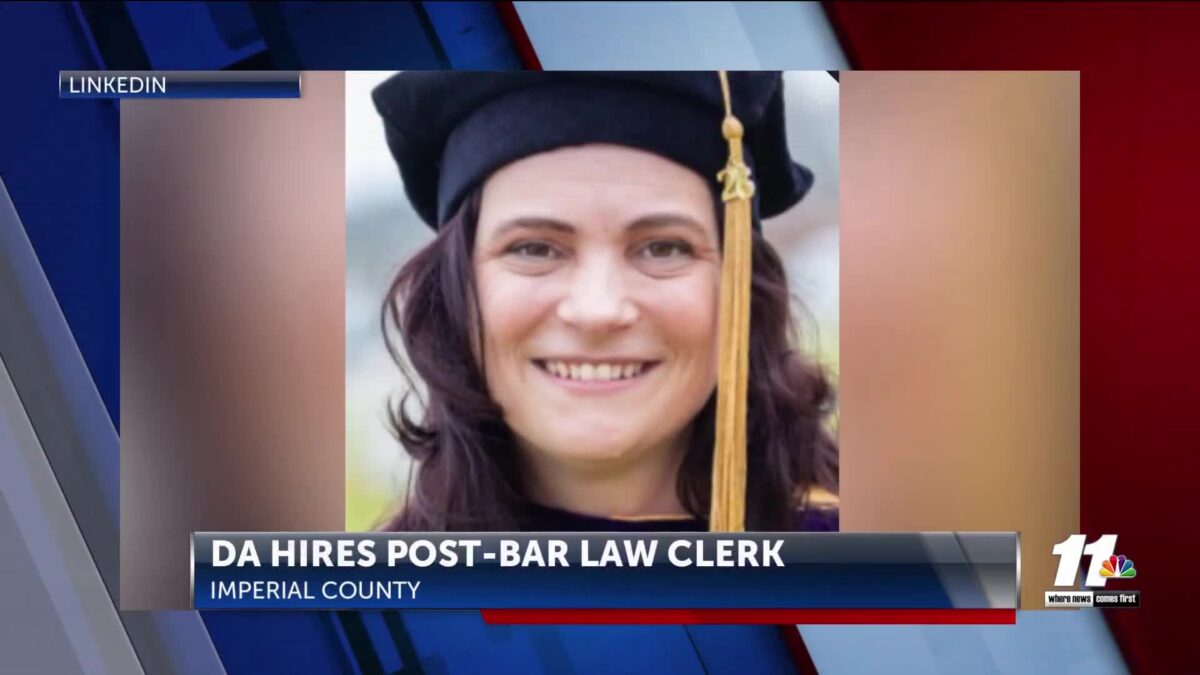 Imperial County District Attorney’s Office swears in first Post-Bar Law Clerk