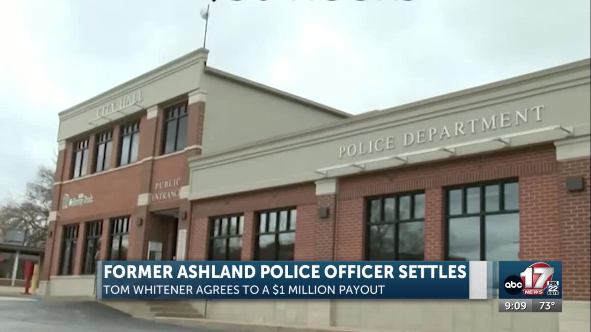 Former Ashland police officer settles lawsuit with city for $1 million; city still faces another suit