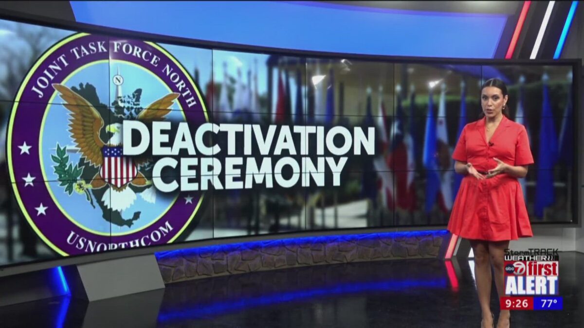 Joint Task Force North holds colors casing ceremony at Fort Bliss; new unit is unveiled