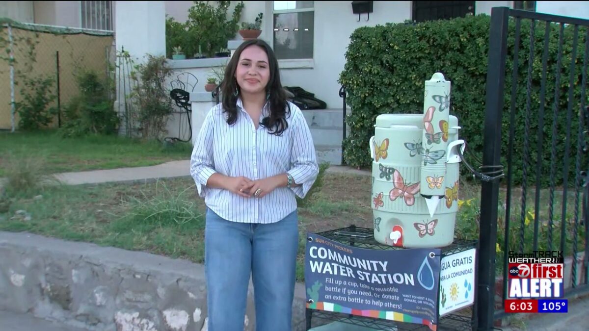 El Paso residents set up water stations to beat the heat