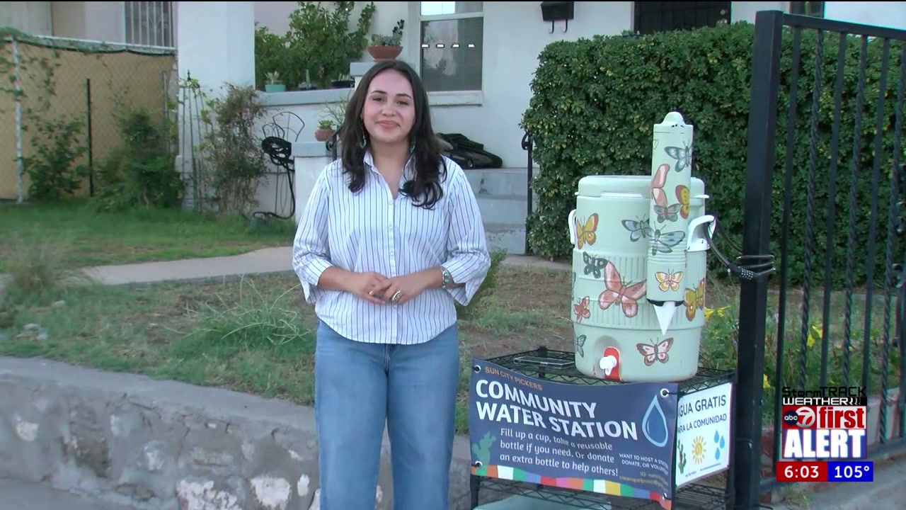 El Paso residents set up water stations to beat the heat