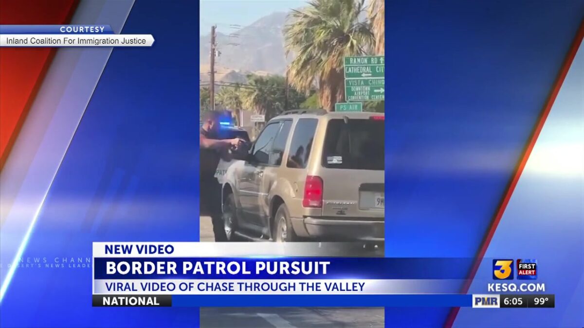 Border Patrol pursuit in Palm Springs ends in Cathedral City