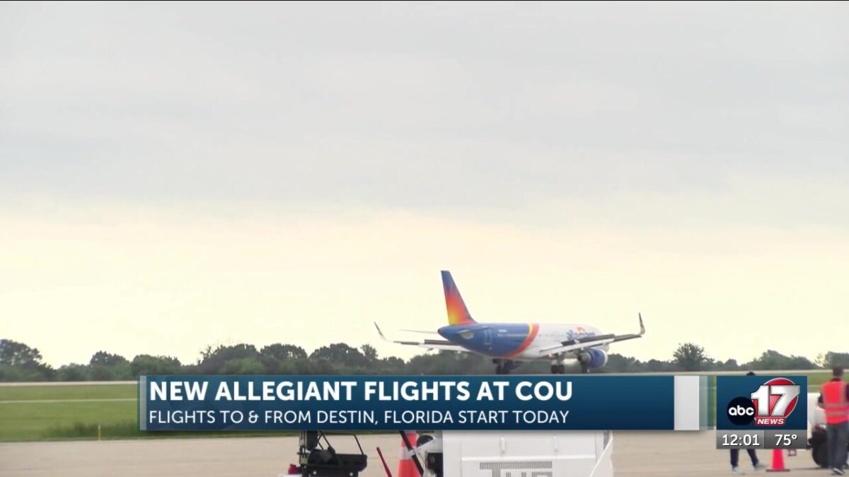 Allegiant Airlines’ flight from Destin arrives at Columbia Regional Airport